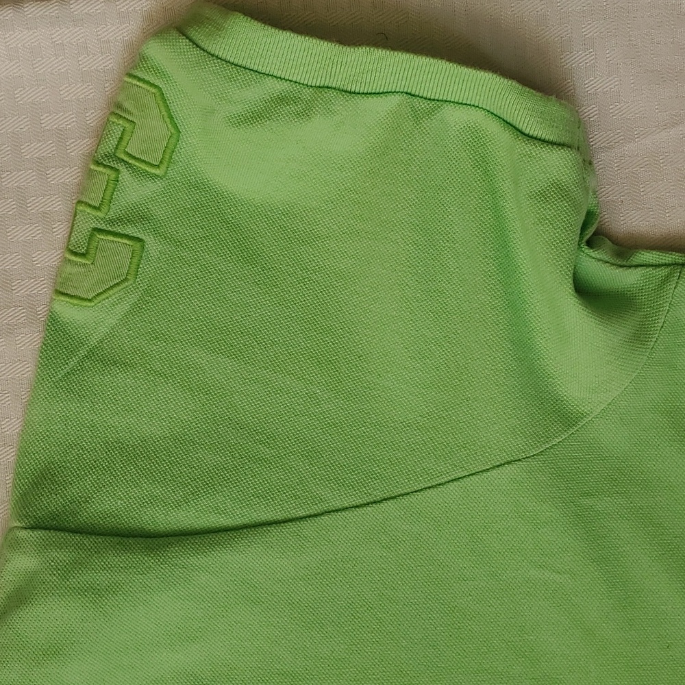 Polo men neon green pullover shirt size 2X slim fit - Picture 10 of 15
